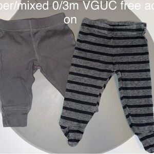 Gerber Gray and Black Striped Kids Bottoms, Carters Gray Pants